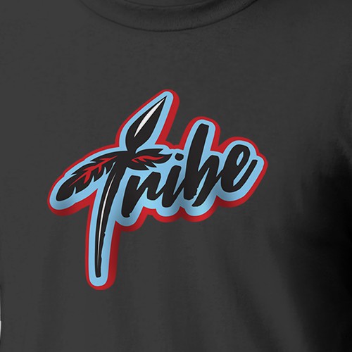 Sign logo with the title 'Tribe-Baseball Logo'