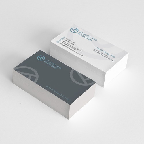Surgical design with the title 'Business cards for Atlantic Eye Clinic'