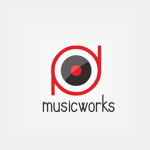 Music production logo with the title 'Music Work Style Logo'