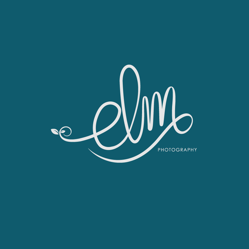 Curly logo with the title 'Elm Photography'