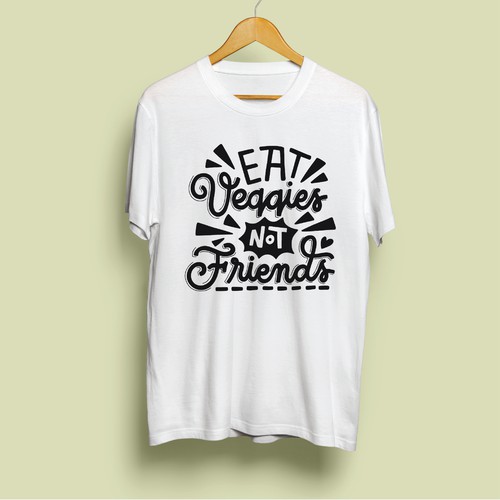 Bold t-shirt with the title 'Vegan T-Shirt'