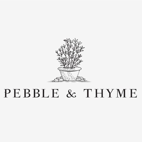 Home logo with the title 'Logo Design for Pebble & Thyme'