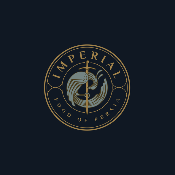 Mystical logo with the title 'Luxury logo for IMPERIAL Food Of Persia.'