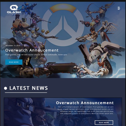 Cool website with the title 'website for professional gamers'