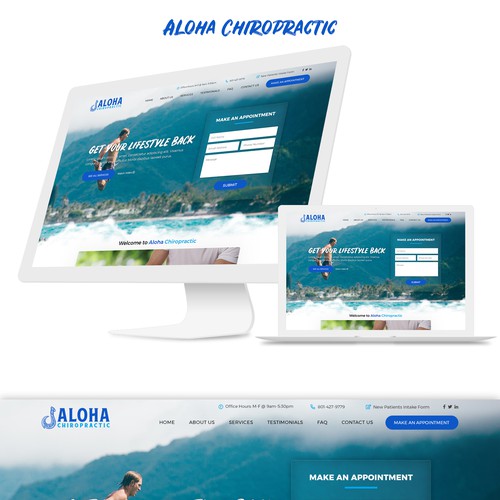 Chiropractic design with the title 'Aloha Chiropractic'