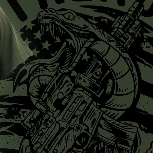 American t-shirt with the title 'Don't tread on me'