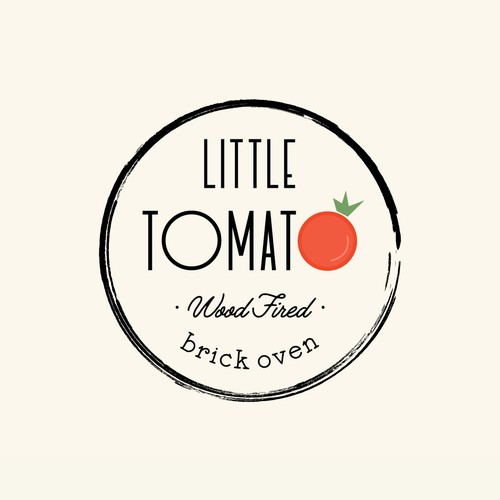 Pizzeria design with the title 'Little Tomato Restaurant Logo Identity Pack'