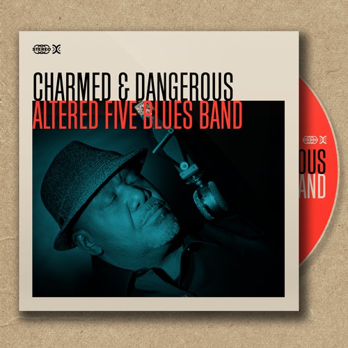 Blues design with the title 'CD Cover for a Blues Band'