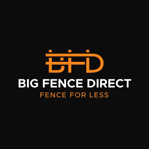Fencing design with the title 'Big fence direct logo for fencing company'