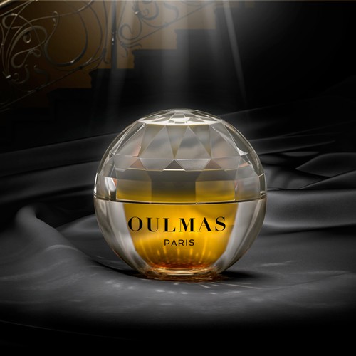 3D artwork with the title '3D render of beauty product Design concept'