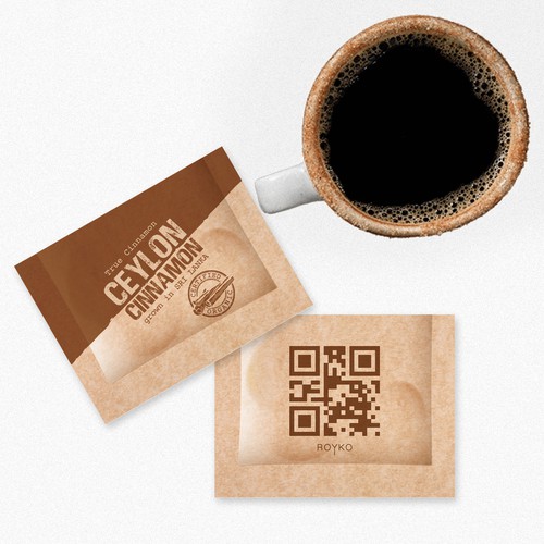 Spice design with the title 'CINNAMOM sugar bag'