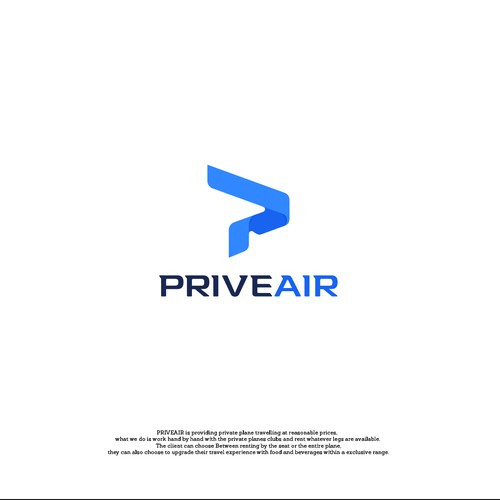 Jet logo with the title 'P wordmark for a pivate jet chartering.'