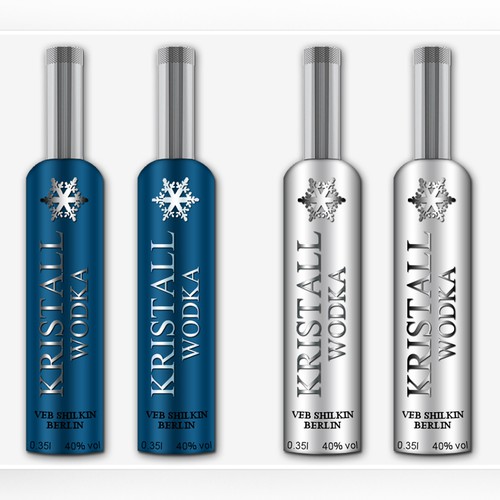 Liquor label with the title 'Kristallwodka'