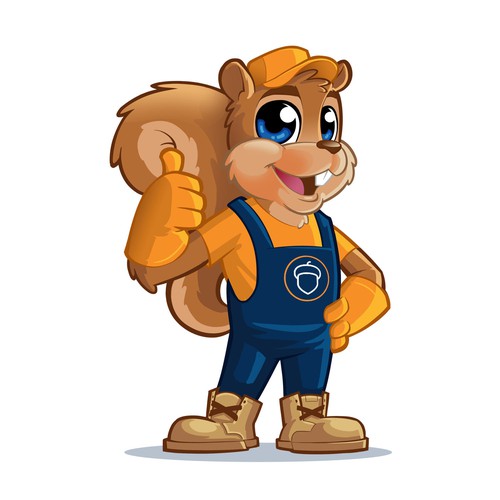 Squirrel design with the title 'Mascot Design'