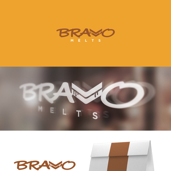Melting logo with the title 'Bravo Melts Logo'