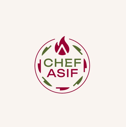 Cooking design with the title 'Chef Asif'