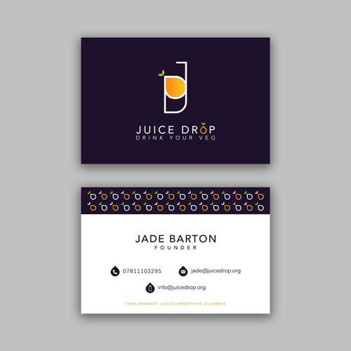 Juice brand with the title 'JUICE DROP LOGO & BRANDING'