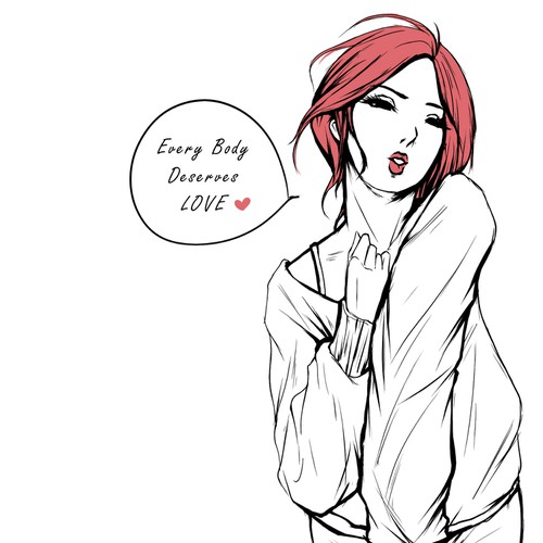 Girly artwork with the title 'test design'