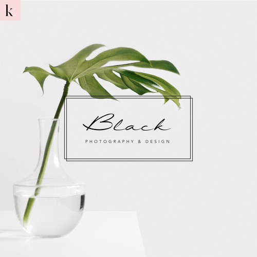 Chic logo with the title 'Logo Design for Freelance Photographer & Designer'