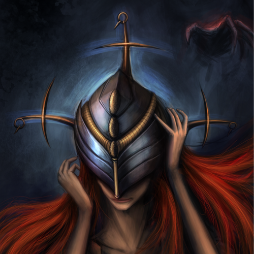 Warrior book cover with the title 'Fantasy book cover illustration'