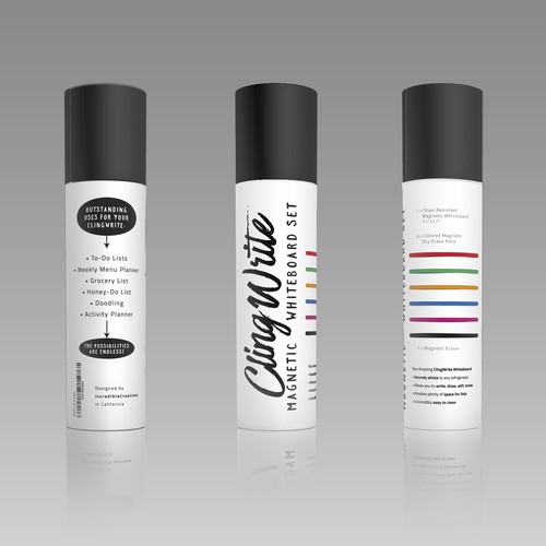 White packaging with the title 'Box for whiteboard set'