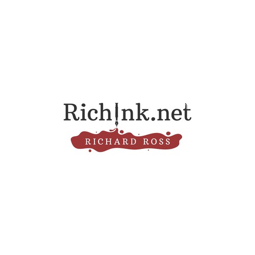 Writer logo with the title 'Logo Design for 'RichInk.net'.'