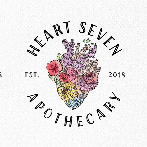 Apothecary logo with the title 'Heart Seven'