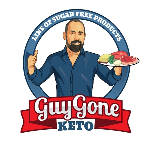 Chef logo with the title 'Guy Gone Keto'