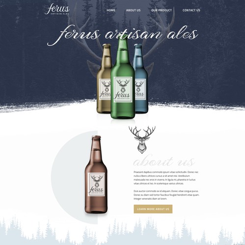 Drink website with the title 'Creative work'