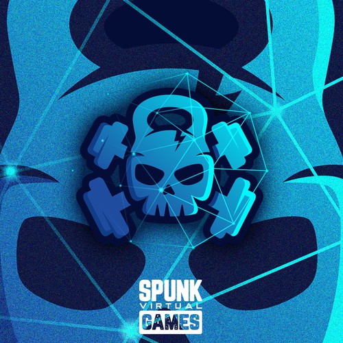 Skull logo with the title 'Spunk Virtual Games'