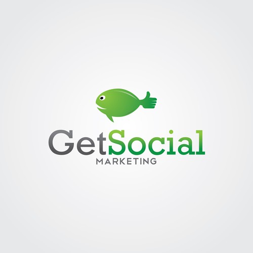 Speech bubble logo with the title 'The Big Fish of Social Marketing '
