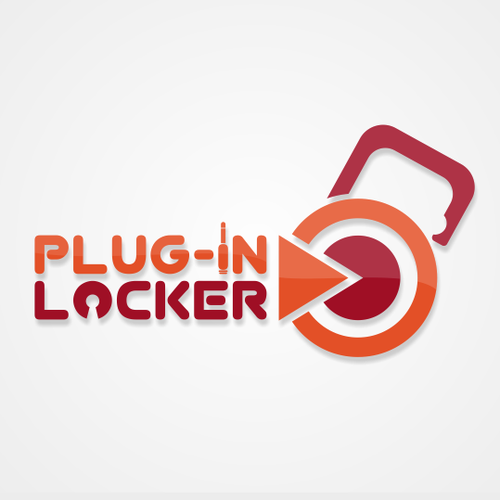 Recording studio logo with the title 'Plug-in Locker'