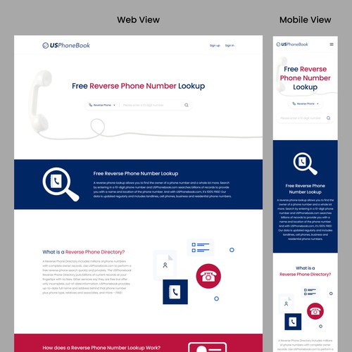 UX/UI website with the title 'Website Design'