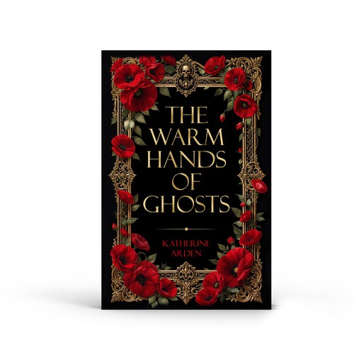 Horror book cover with the title 'Book Cover Design : The Warm Hands of Ghosts'