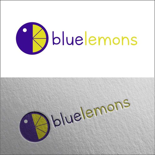 标题为“bluelemons”的蓝莓标志