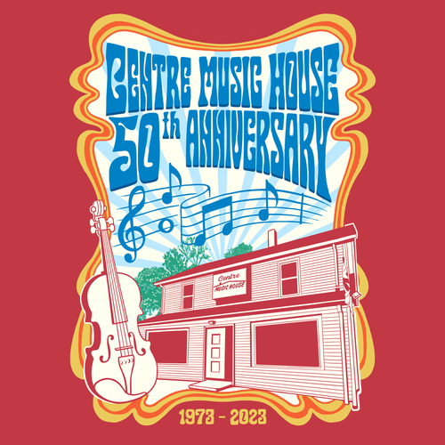 Anniversary t-shirt with the title 'Centre Music House'