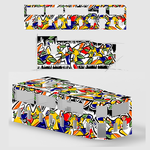 Wall artwork with the title 'STREET ART campaign'