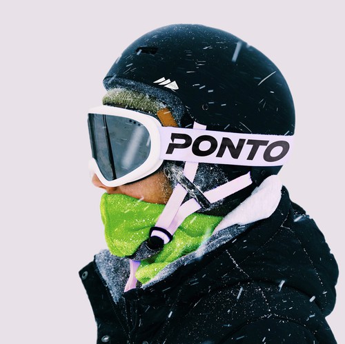 Ski logo with the title 'logo design - Ponto'