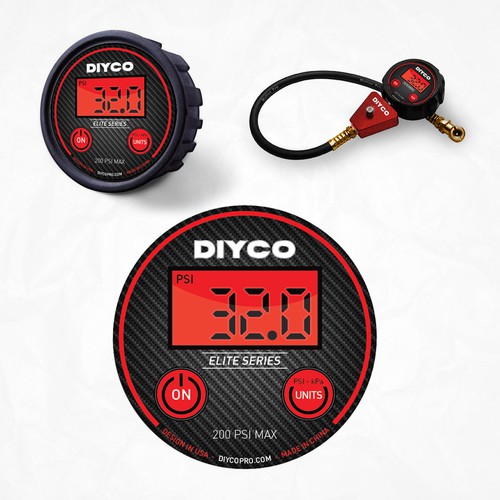 Carbon design with the title 'Digital gauge design'