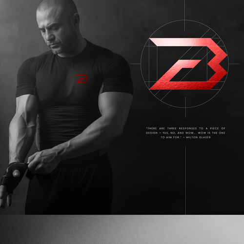 Personal design with the title 'Modern, sleek logo for High-end fitness coach.'
