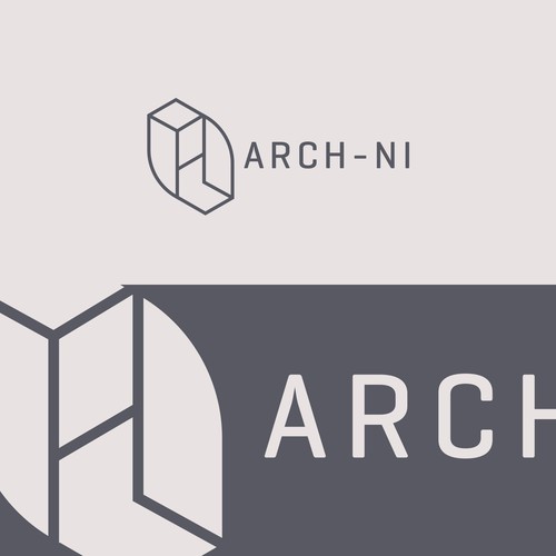 Isometric logo with the title 'Isometric logo for Architecture firm'