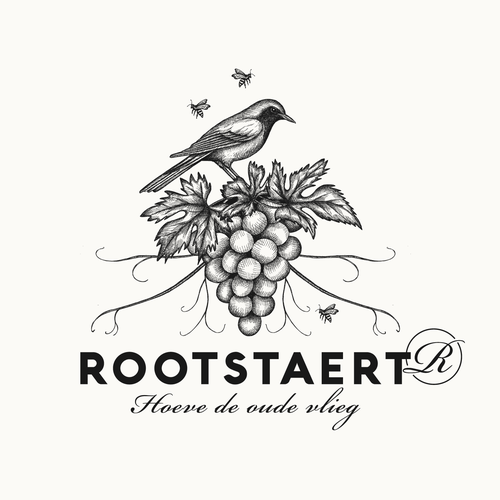 Wine bar logo with the title 'Illustrative logo design for high end family owned agriculture brand'