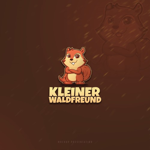 Squirrel logo with the title 'Chipmunk Logo design'