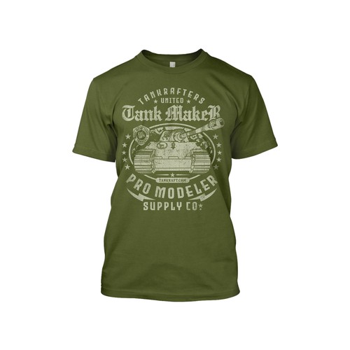 Military t-shirt with the title 'Tank Maker T-Shirt Design'
