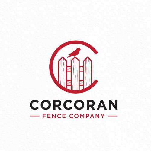 Fence design with the title 'Fence with Bird Logo'