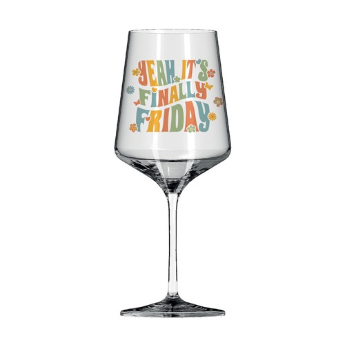 Office illustration with the title '"Flower Power" like illustration for an office humor themed drinking glass'