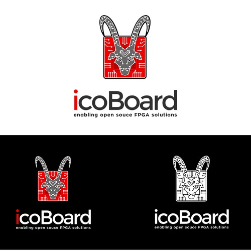 Ibex design with the title 'logo for an electronic board and programming tool'