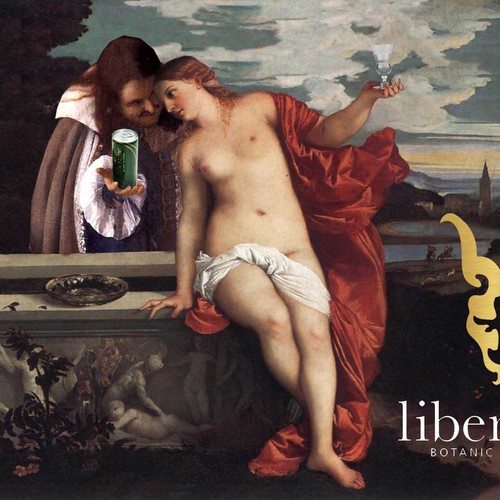 Collage artwork with the title 'Libertine'