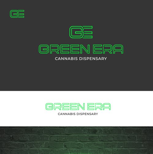 Dispensary logo with the title 'Cannabis dispensary logo design'