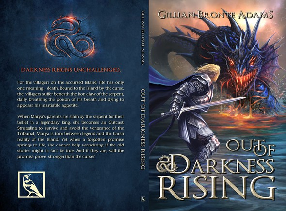 Warrior book cover with the title 'Bold, Imaginative, Eye-Catching cover for new, YA epic fantasy "Out of Darkness Rising"'